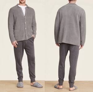 Barefoot Dreams CozyChic Ultra Lite Button Down Cardigan Graphite Men’s XXL